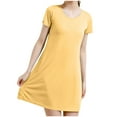 thumbnail image 2 of ZyeKqe Womens Nightgowns with Built in Bra Short Sleeve Nightshirts T Shirts Dress Crewneck Casual Sleepdress Comfy Nightdress, 2 of 9