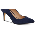 thumbnail image 2 of INC Womens Navy Padded Comfort Zitah Pointed Toe Stiletto Slip On Leather Pumps Shoes 7 M, 2 of 3