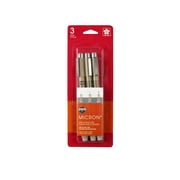 Sakura Pigma Micron Fineliner Pens - Archival Light Cool Gray Ink Pens - Pens for Writing, Drawing, or Journaling - Assorted Point Sizes - 3 Pack