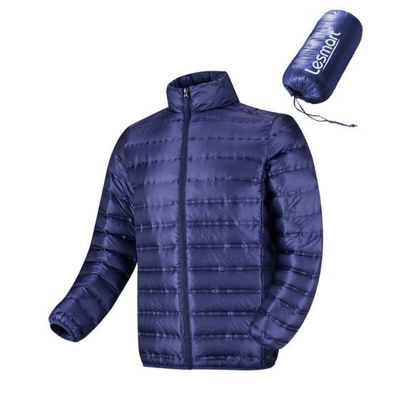 Mens Down Puffer Jacket Lightweight Packable Winter Quilted Warm Coat