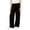 Black, variant on Antinious Girls Trendy Breathable Solid Wide Leg Elastic Waist Versatile Full Length Pants