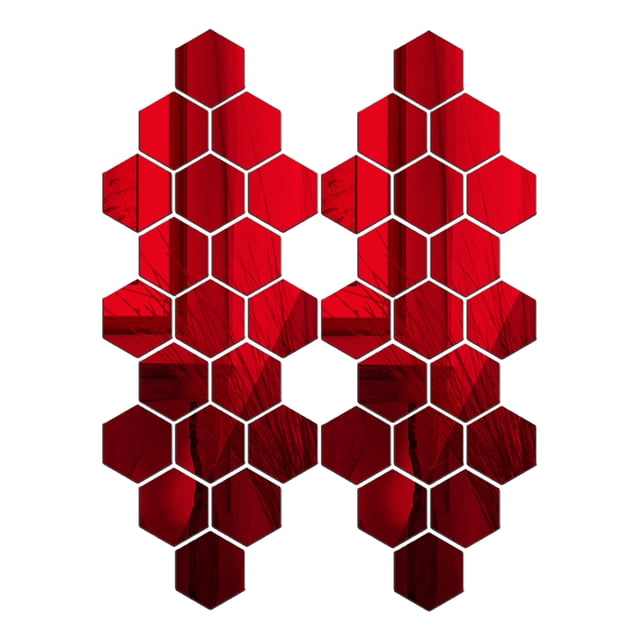 36 piezas de pegatinas de pared de acrílico extraíbles con forma de espejo, pegatinas hexagonales para espejos, pegatinas de azulejos, pegatinas de espejo de panal de miel para decoración del hogar,