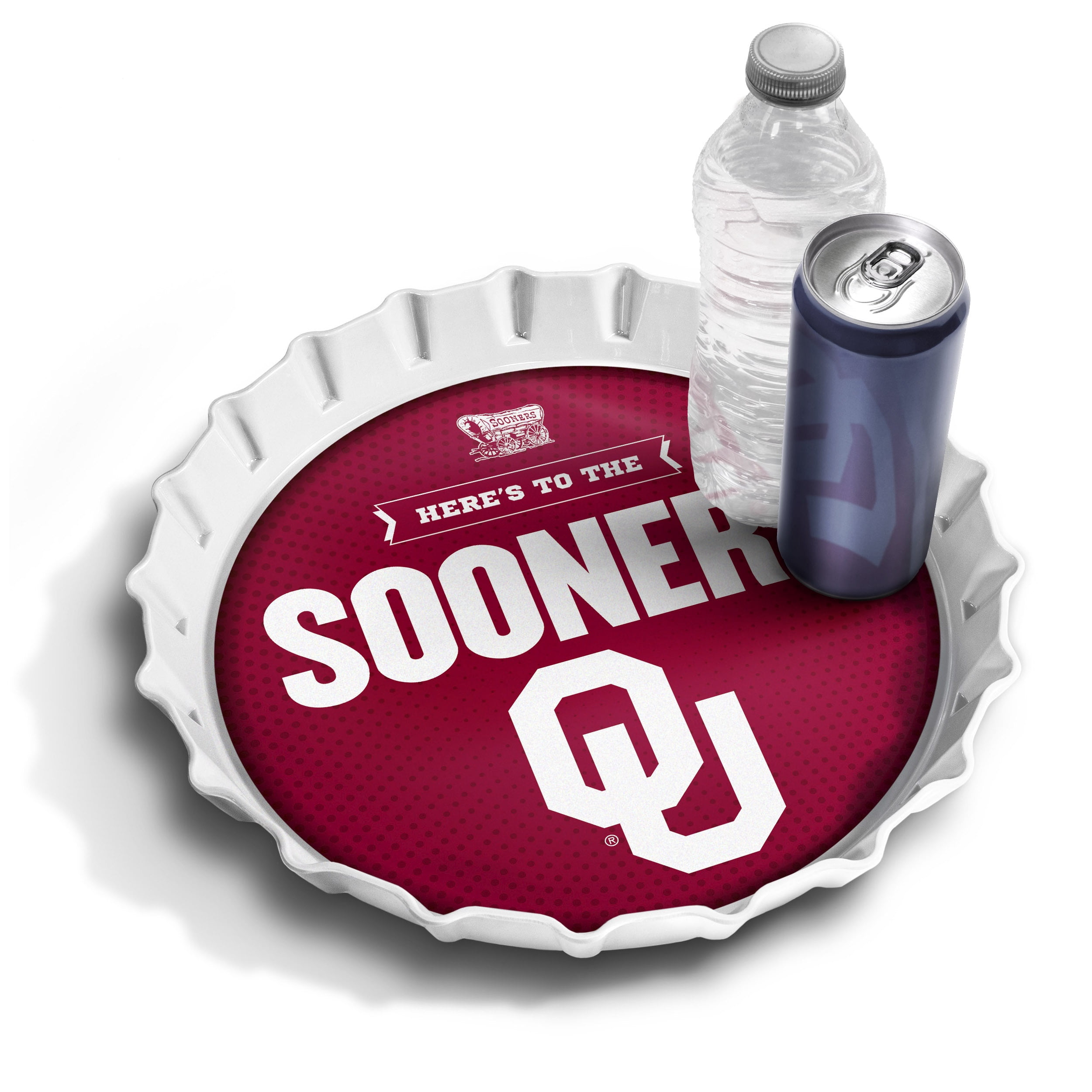 YouTheFan NCAA Oklahoma Sooners Bottle Cap Serving Tray
