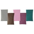 thumbnail image 2 of Soft Squeeze Top Slip In Eyeglasses Case And Holder, Chevron Design, Purple/Black, 2 of 2