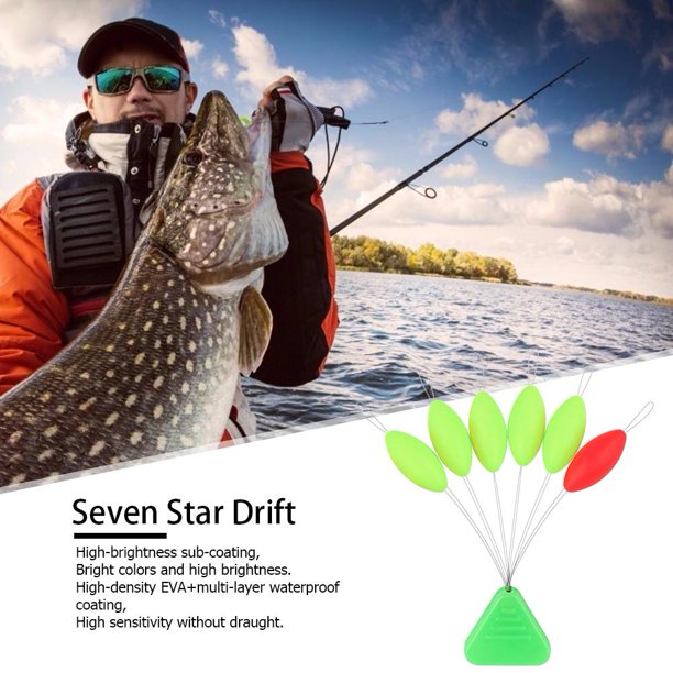 Flotador de pesca luminoso Oval Flotador de siete estrellas Accesorio de pesca de espuma 1 Ndcxsfigh Para Estrenar