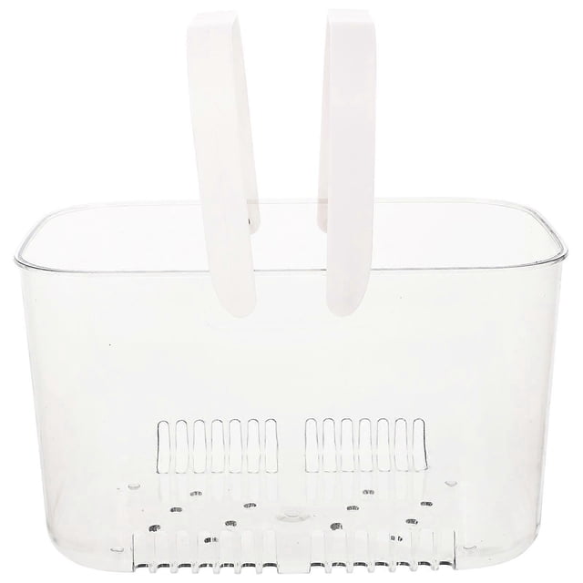 Multifunctional Transparent Storage Basket with Handle for Kitchen and Bathroom Pet and Pp Material Portable 1Pack