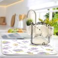 thumbnail image 5 of Purple Lavender Plant Kitchen Dish Drying Mat, 16'' x 18'' Super Absorbent Dish Drying Mat for Kitchen, Sink, Dining Table Home Decor, 5 of 7