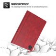 thumbnail image 6 of Dteck for iPad Air 13 Inch Case M2(2024), iPad Pro 12.9 Case 2022/2021/2020/2018, Premium Front Pocket Leather Business Folio Stand Cover with Built-in Pencil Holder Auto Wake Sleep, Red, 6 of 6