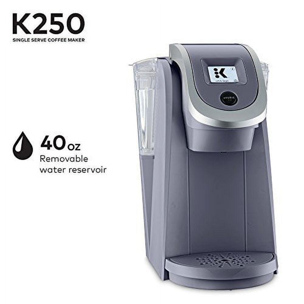 Keurig K250 Coffee Maker, Single Serve K-Cup Pod Coffee Brewer, With Strength Control, Plum Gray