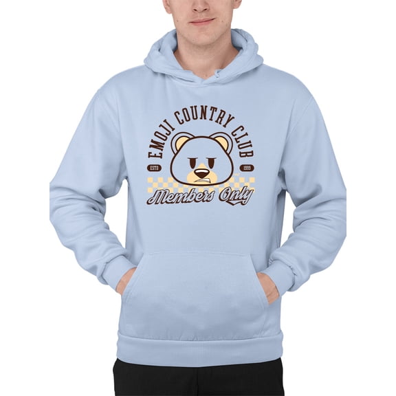 Emoji Country Club - Bear Emoji Members Graphic Men's Hoodie