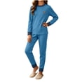 thumbnail image 2 of Lovzfmll Loungewear Set for Boys & Girls, Colorblock Ribbed Top & Joggers, Soft Home Wear for Little Girls, 9-10 Years, 2 of 9