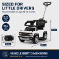thumbnail image 5 of 3-in-1 Toddler Push Car, SHINPT Licensed Ford Bronco Ride On Toy with Parent Handle, Safety Guardrail, Lights, Music & Under-Seat Storage, Foot-to-Floor Car for Kids 18-36 Months, White, 5 of 8