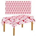 thumbnail image 2 of Valentines Day Tablecloths for Valentines Day Decor,54"x108" Disposable Plastic Tablecloths,Rectangle Heart Table Cover for Party Decorations Mothers Day Anniversary Birthday,Valentine Tablecloth,1PC, 2 of 9