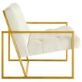 thumbnail image 3 of Modway Bequest Velvet Upholstered Gold Stainless Steel Accent Chair, Multiple Colors, 3 of 4