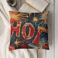 thumbnail image 3 of YINGXI Pillow Covers Boom Y'all Red Blue Throw Pillowcase Cushion Case Decorations for Sofa Couch 24x24in, 3 of 5