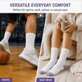 thumbnail image 3 of Athletic Socks for Men & Women 6 Pairs, Ankle Sports Socks, Breathable Moisture Wicking Running Socks, Comfortable Workout Socks for Gym & Everyday Wear, 3 of 5