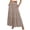 Camel, variant on Tiered Maxi Skirt with Pockets, Boho Ruffle Layered High Waisted Long Skirt, Casual Flowy Smocked Paperbag Waist Slacks