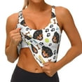 thumbnail image 3 of Fotbe Rottweiler Sujetador Deportivo Largo sin Aros para Mujer con Almohadillas y Soporte Medio, Transpirable y Absorbente, Camiseta Tipo Chaleco o Tank Top-XX-Large, 3 of 8