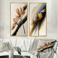 thumbnail image 1 of Designart "Hyperrealistic Gerbera Blossoms I" Gerbera Framed Wall Art Set Of 2 - White Floral Gallery Wall Frame Set For Home Decor, 1 of 6