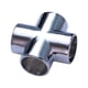 thumbnail image 2 of Conector de esquina de tubo redondo de aleación de aluminio de 25 mm para perchero de exhibición de ropa 4 vías, 2 of 9