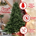 thumbnail image 2 of JERFIT 5ft Pre-Lit Christmas Tree with 800 Warm White LED Lights, 1129 Realistic PE/PVC Tips, Hinged Branches for Easy Setup, Metal Stand, Full Shape for Large Room Holiday Decor, 2 of 5