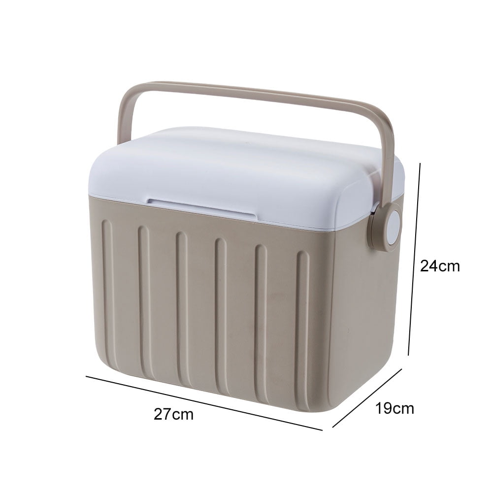 6L Camping Cooler Box Insulated Ice Chest Outdoor Hard Cooler Sport Supplies (Milk Coffee)