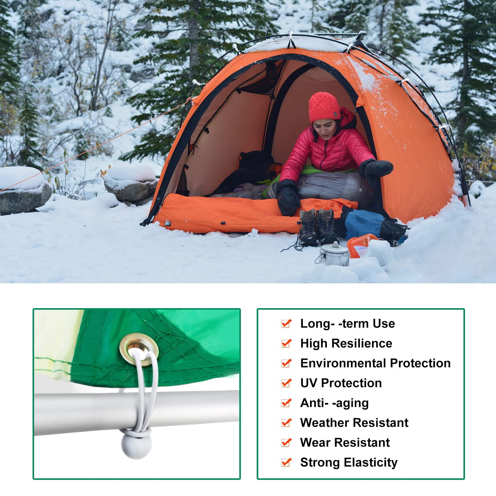 30PCS of 3 Sizes Ball Bungee Cords, 6, 9, 11 Inch Tarp Canopy Bungee Balls, Heavy Duty Tie Down Cord for Shelter, Gazebo, Camping, Tent, Cargo, Holding Wire and Hoses (Ball Size 1 inch)