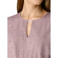thumbnail image 7 of MODA NOVA Juniors Gilding Star Choker V Neck Long Sleeves Above Knee Dress, 7 of 7
