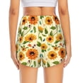 thumbnail image 2 of Lsque Sunflowers And Butterflies Printed Women's Running Shorts with Liner Pockets,Elastic Quick Dry Workout Athletic Gym Yoga Shorts,Womens High Waist Shorts-Large, 2 of 9