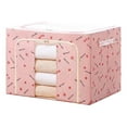 thumbnail image 2 of Grand Sac de Rangement, Organisateur de Garde-Robe pour Couvertures, Bac en Tissu Pliable avec Fenêtre Transparente, Fermeture Éclair Robuste, Solution Polyvalente de Rangement pour la Maison pour Dortoir et Grenier, 2 of 8