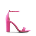 thumbnail image 2 of Women's High Chunky Heel Sandals Ankle Strap Open Toe Platform Pump Sandal Shoes Hi-Chunk Fuchsia/Suede Size 7, 2 of 6