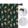 thumbnail image 2 of Blackout Kids Curtains,Robot and Gears Black Pattern Children's Insulated Curtains Set Of 2,Bedroom Essentials,Toddler Room Decor 42"x54", 2 of 2