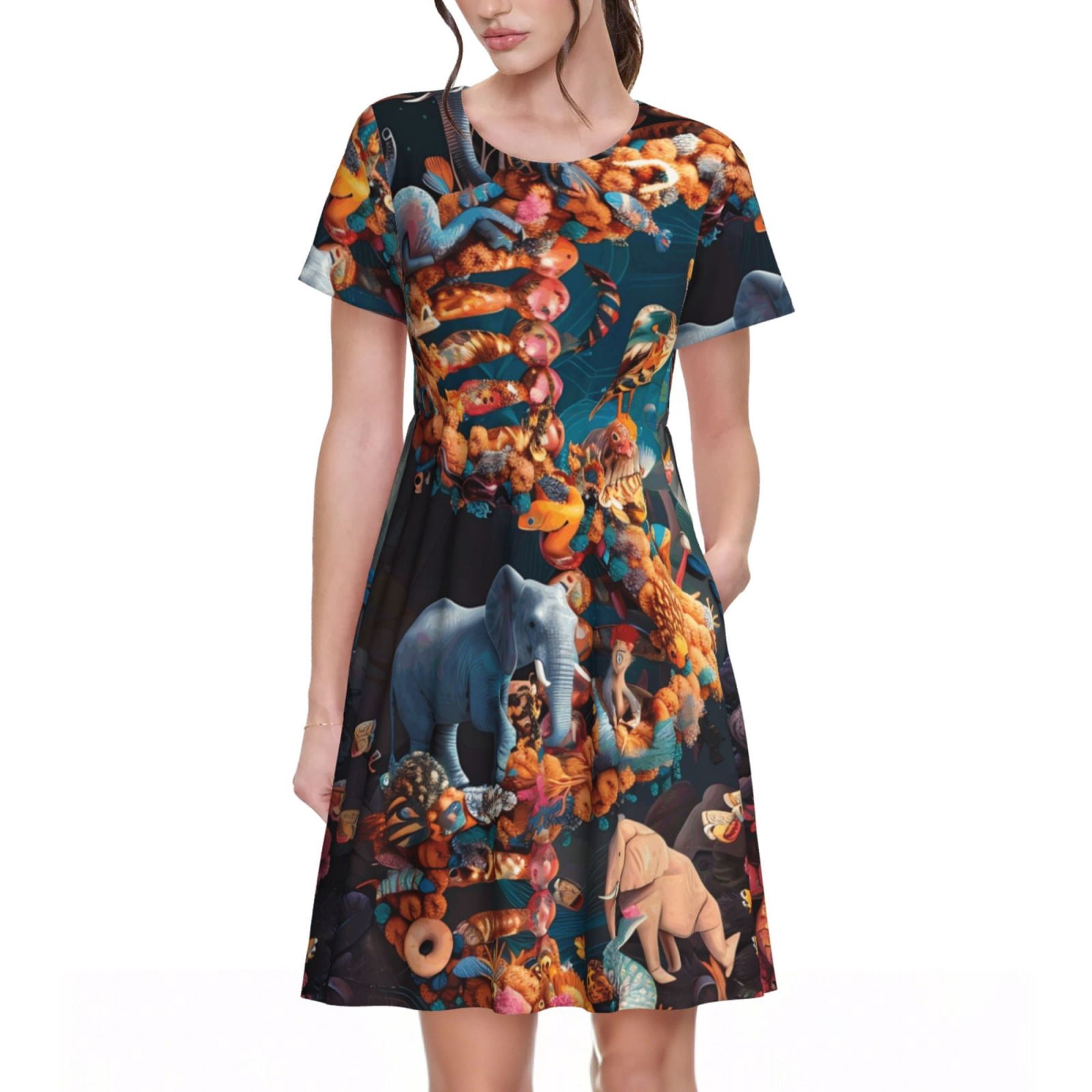 elegant casual dresses for women Nmoder Stand Collar Church Fit and Flare Dress Womens Dresses Macy's Petite Colorblock This womens elegant midi Size:Coat Size 38