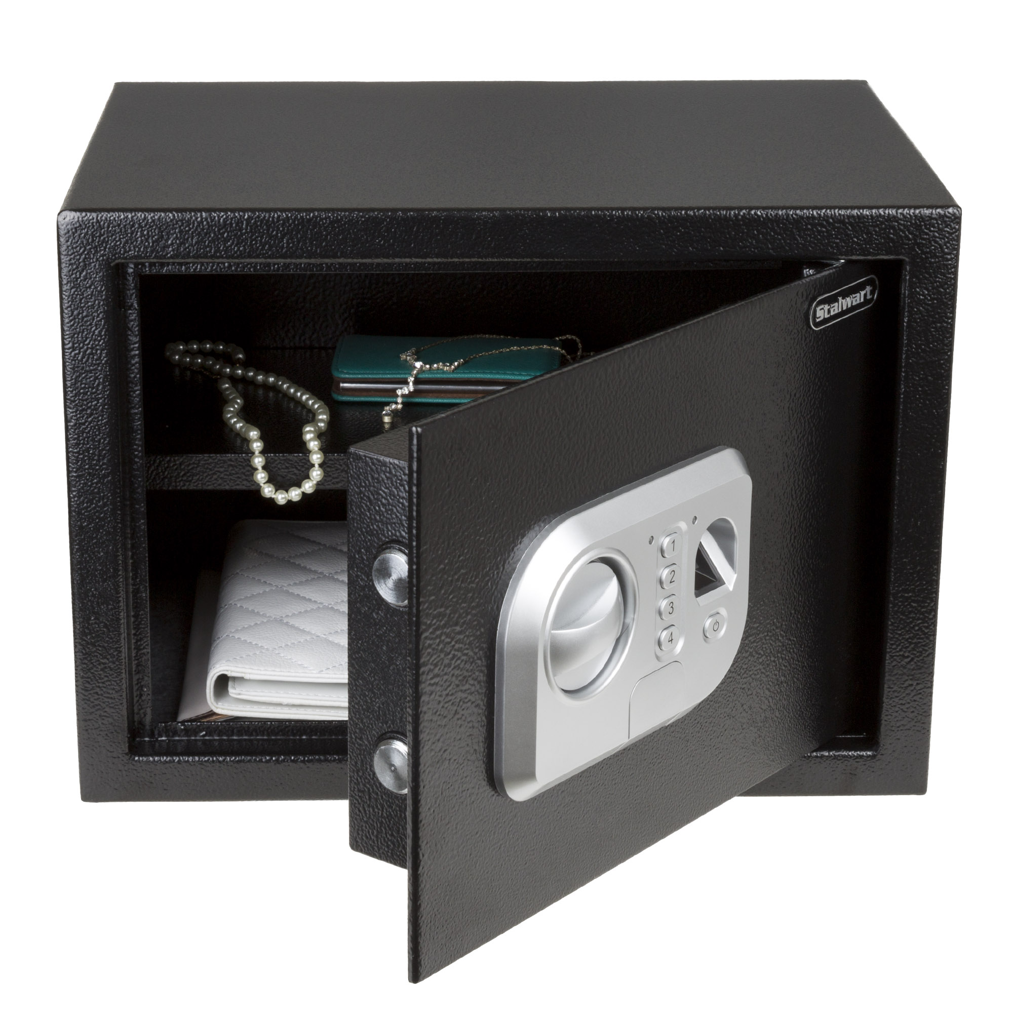 Electronic Safe with Fingerprint Lock for Business or Home ?Key or Biometric Entry Digital Wall or Floor Mount for Jewelry, Cash, and More by Stalwart - image 5 of 7