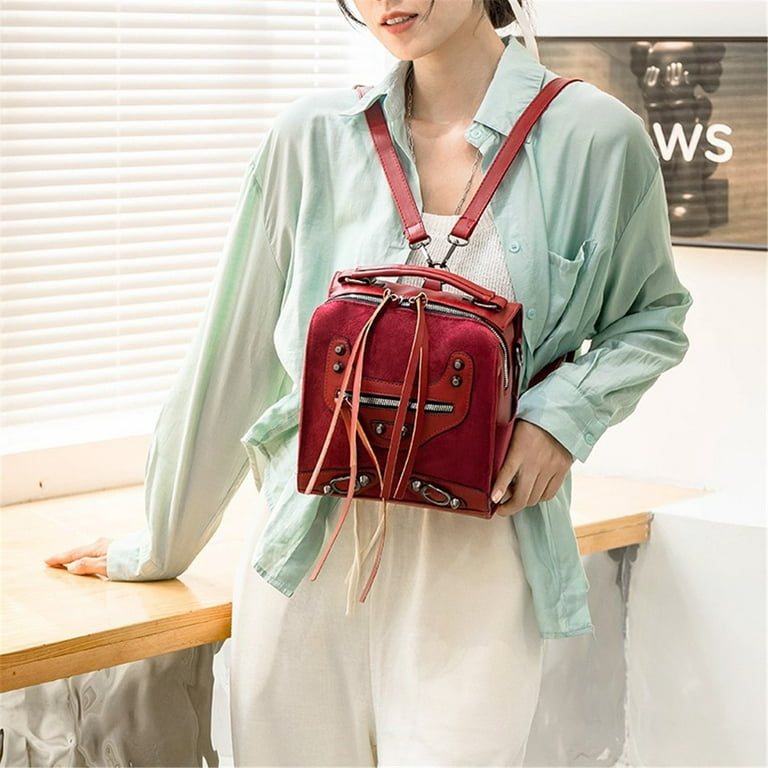 Women's Fashion Backpack Purses Multipurpose Design Handbags and Shoulder  Bag PU Leather Travel bag 