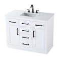 thumbnail image 6 of Elegant Kitchen and Bath Alden 42 Inch Single Bathroom Vanity In White, 6 of 10