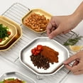 thumbnail image 4 of UPOUART 2Pcs Stainless Salad Plate Silver Snack Serving Dish for Home Use, 4 of 8