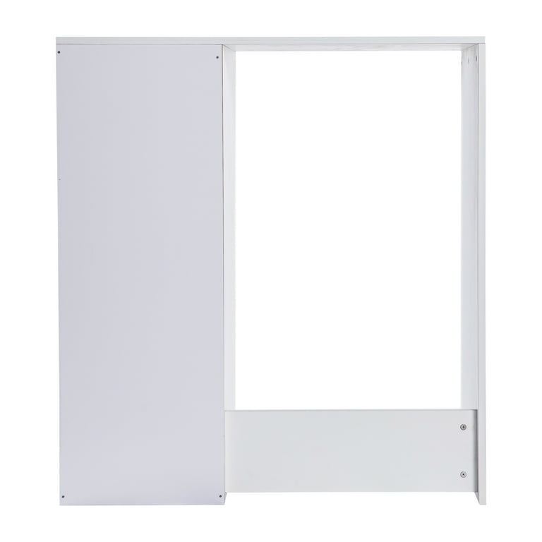 Emma + Oliver Mini Fridge Overshelf with Dual Side Cubbies in