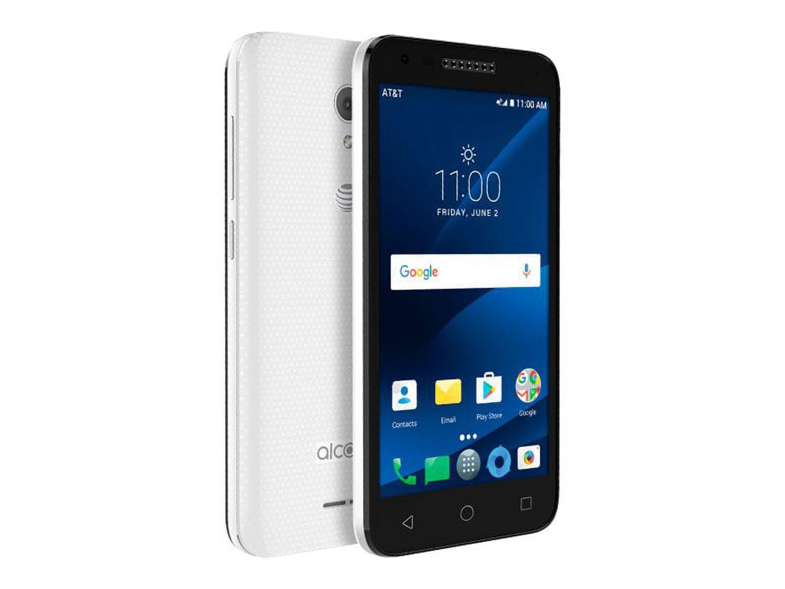 Alcatel - CAMEOX 4G LTE with 16GB Memory Cell Phone - Arctic White (AT&T)