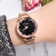 thumbnail image 4 of Reloj de pulsera de cuarzo con correa de malla de aleación y hebilla magnética para mujer a la moda (oro rosa), 4 of 8