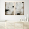 thumbnail image 4 of IDEA4WALL Framed Canvas Print Wall Art Set Muted Abstract Brushstroke Soft Neutral Tones with Black Digital Art Mid-Century Modern Art Wall Decor Minimalist Artwork for Home -Natural 16"x24", 4 of 5