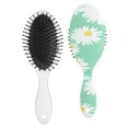thumbnail image 2 of Retro Daisy Graphic Hair Brush, Vintage Boho Style Detangling Paddle Brush with Artistic Watercolor Daisy Artwork, Perfect for Travel and Gift, 2 of 8