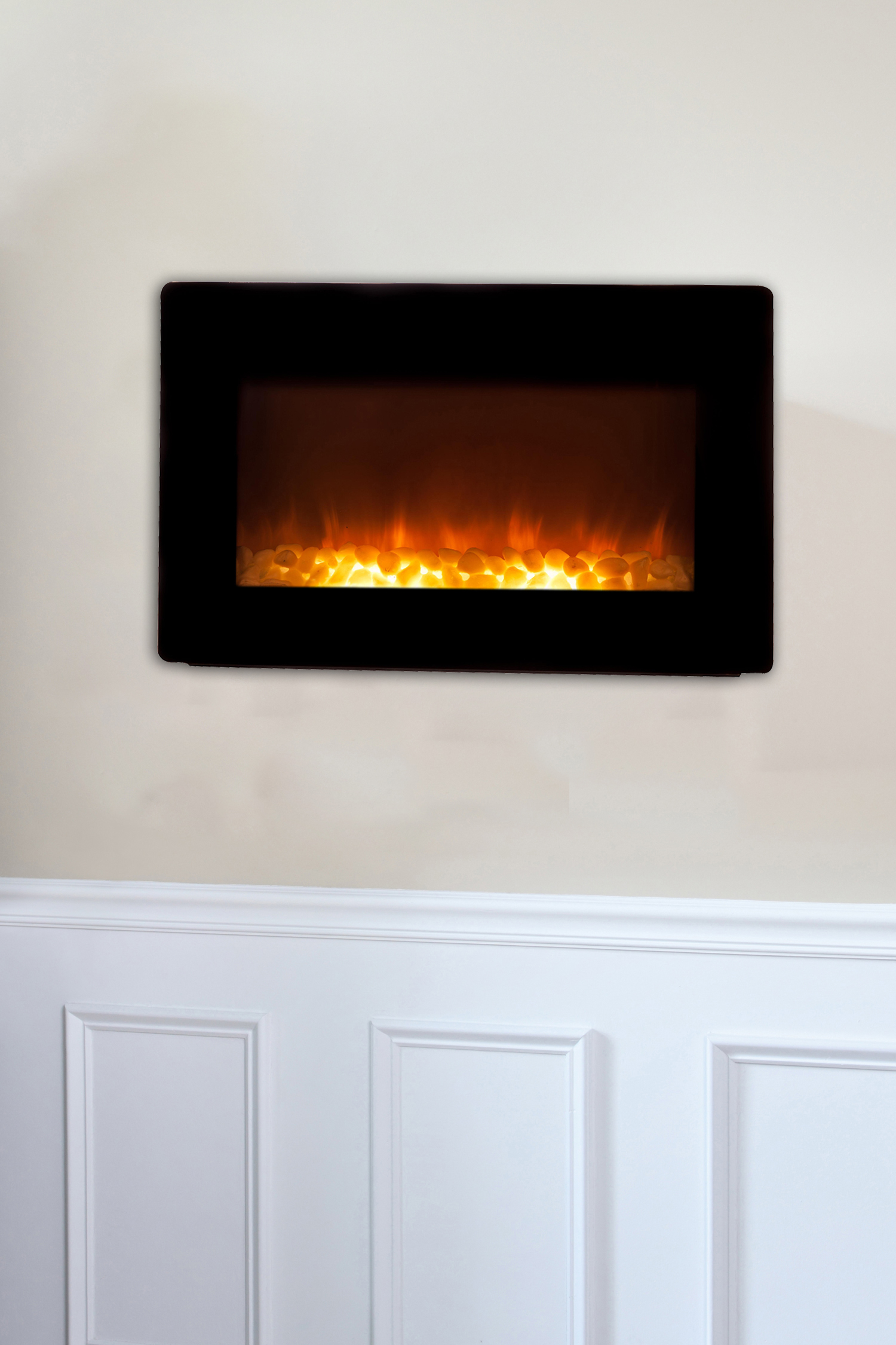 Black Wall Mounted Electric Fireplace - image 4 of 7