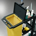thumbnail image 6 of Dextrus Commercial Janitorial Trolley Cleaning Cart, 25 Gallon Capacity with Cover, for Housekeeping & Facility Maintenance, Black, 6 of 12