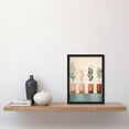 thumbnail image 4 of Row of Leafy Plants in Clay Pots Pastel Colour Pink Blue Green Botanical Oil Painting Artwork Framed Wall Art Print A4, 4 of 5