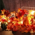 thumbnail image 5 of 1Pcs Fall Decor Fall Maple Leaves Garland With Lights 5.58Ft Connectable Lighted Fall Garland Artificial Colorful Hanging Garland For Indoor Outdoor Fireplace Autumn Thanksgiving Decor, 5 of 7