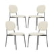 thumbnail image 1 of Sillas para Comedor y Sala Redonda Tapizadas Bouclé con Respaldo Estilo Moderno y Minimalista con Patas de Metal Set 4 Silas Beige GAON, 1 of 5