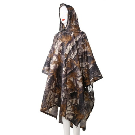 

JUNTEX 3in1 Outdoor Camping Backpack Rain Cover Poncho Coat Camouflage Tent Awning Mat