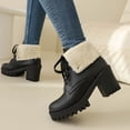 thumbnail image 5 of POROPL Womens Boots Ankle High Heel Warm Lace Up Rhinestone Shoes,Boots for Saving Size 4.5, 5 of 8