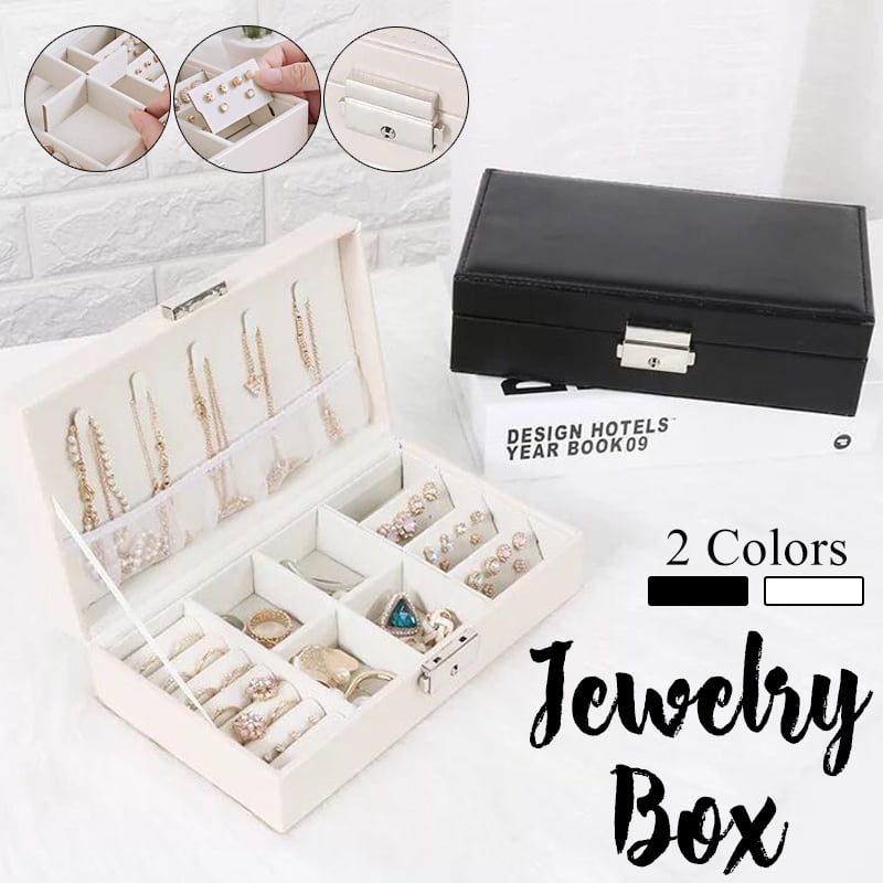 Jewelry Necklace Ring Stud Earrings Storage Box Couple Gift Case Organizer CB 